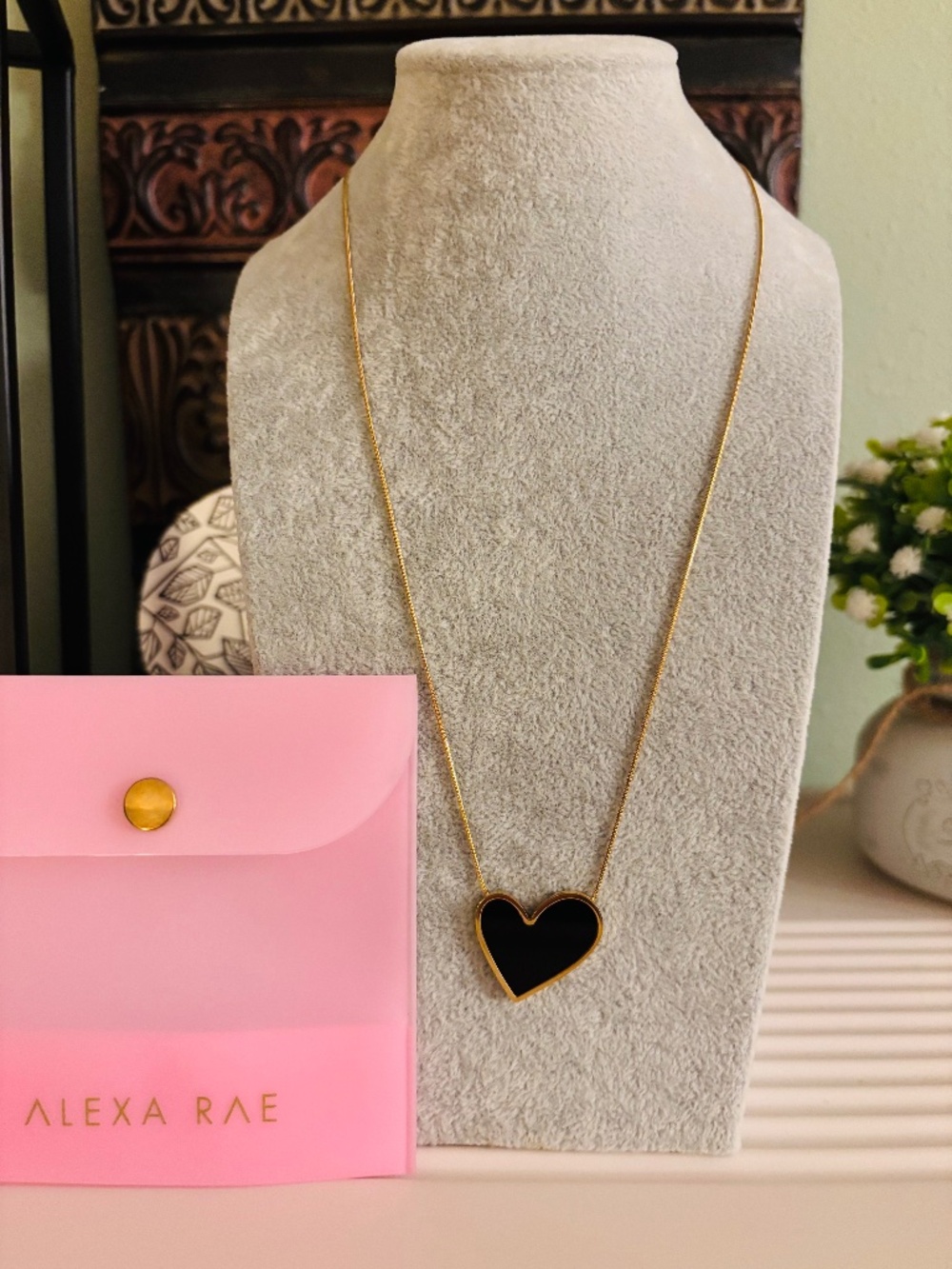Bar by Alexa Rae I Heart You Necklace - Black